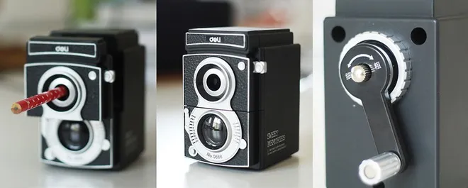 Mechanical Pencil Sharpener Disguised as Cute Retro Camera 